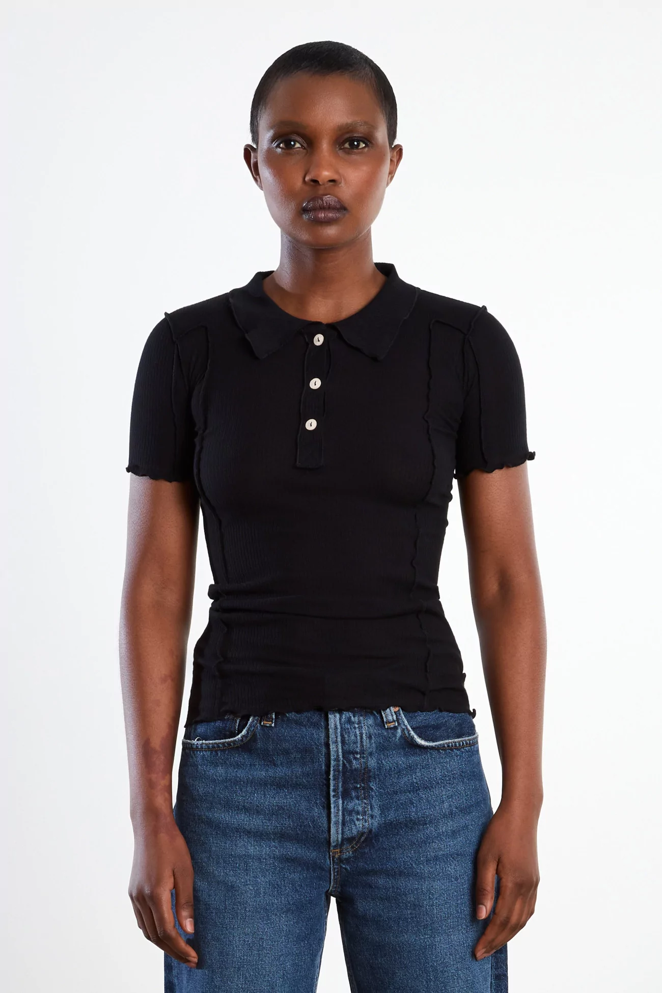 Baserange Omato Polo Organic Cotton – Black | Centre Commercial