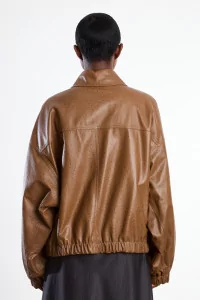 Ostrich Bomber Jacket Lambskin Women Cordera – Arena | Centre Commercial