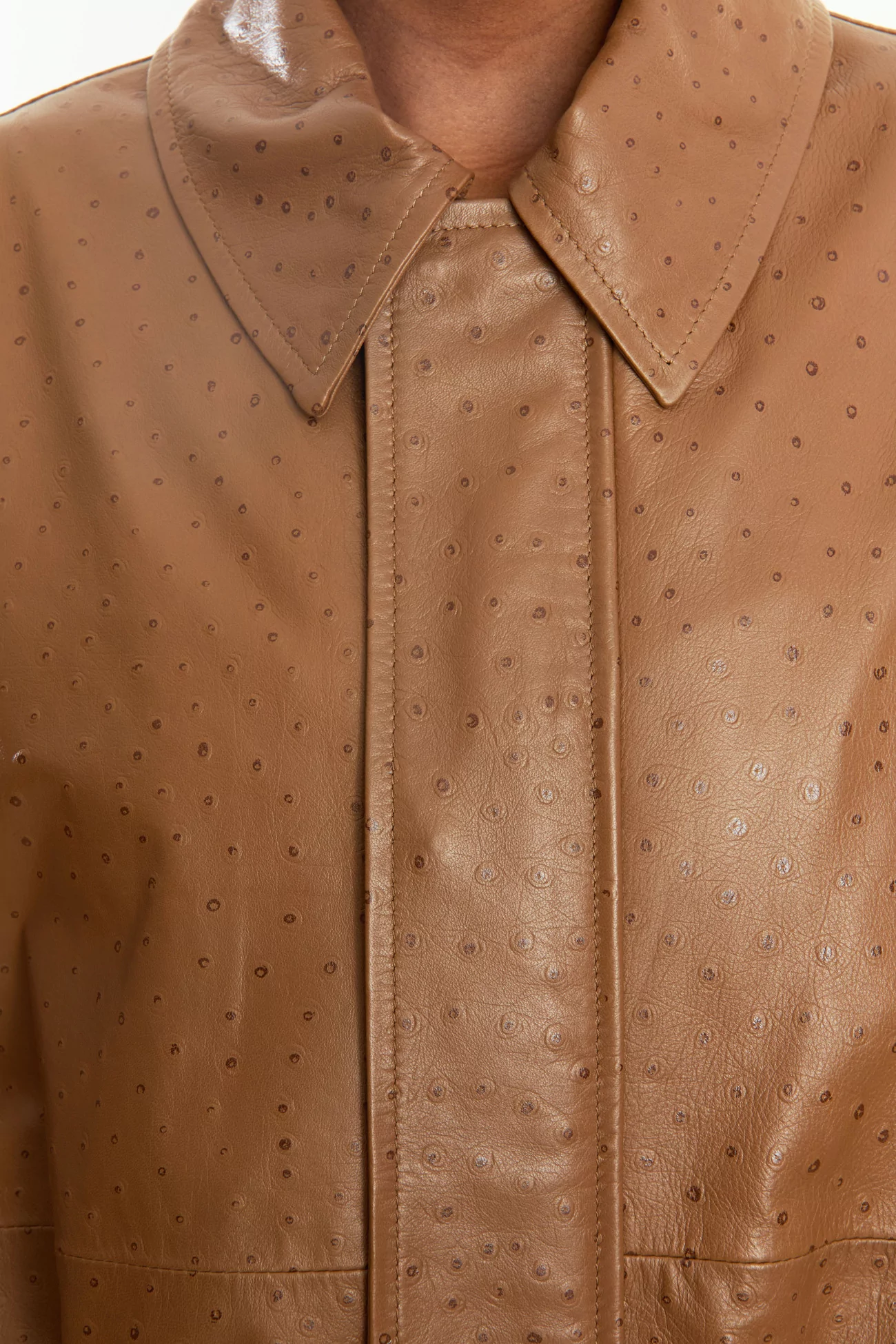 Ostrich Bomber Jacket Lambskin Women Cordera – Arena | Centre Commercial