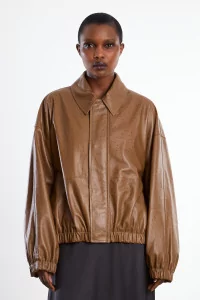 Ostrich Bomber Jacket Lambskin Women Cordera – Arena | Centre Commercial