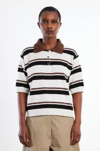 Organic Cotton Striped Polo Women Cordera – Stripes | Centre Commercial