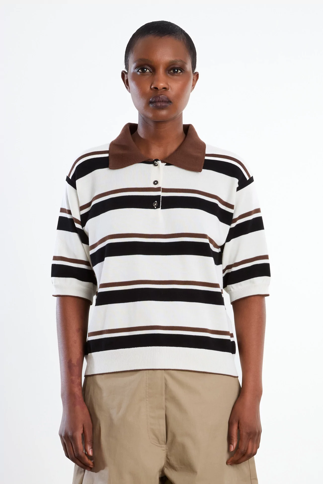 Organic Cotton Striped Polo Women Cordera – Stripes | Centre Commercial