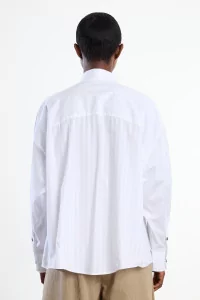 Oversized Lace Cotton Shirt Women Cordera – White | Centre Commercial