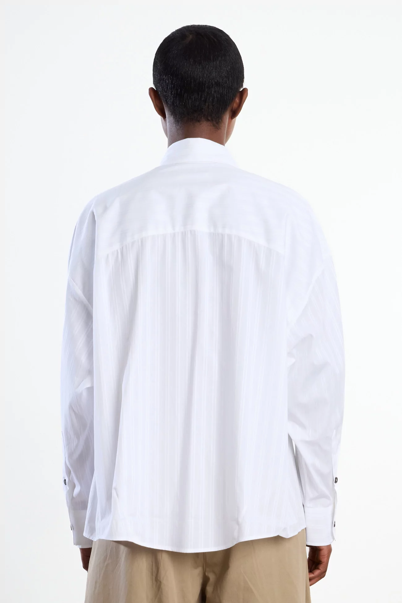 Oversized Lace Cotton Shirt Women Cordera – White | Centre Commercial