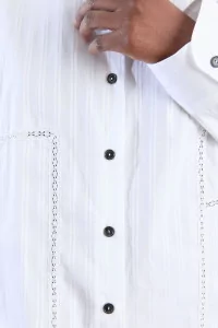 Oversized Lace Cotton Shirt Women Cordera – White | Centre Commercial
