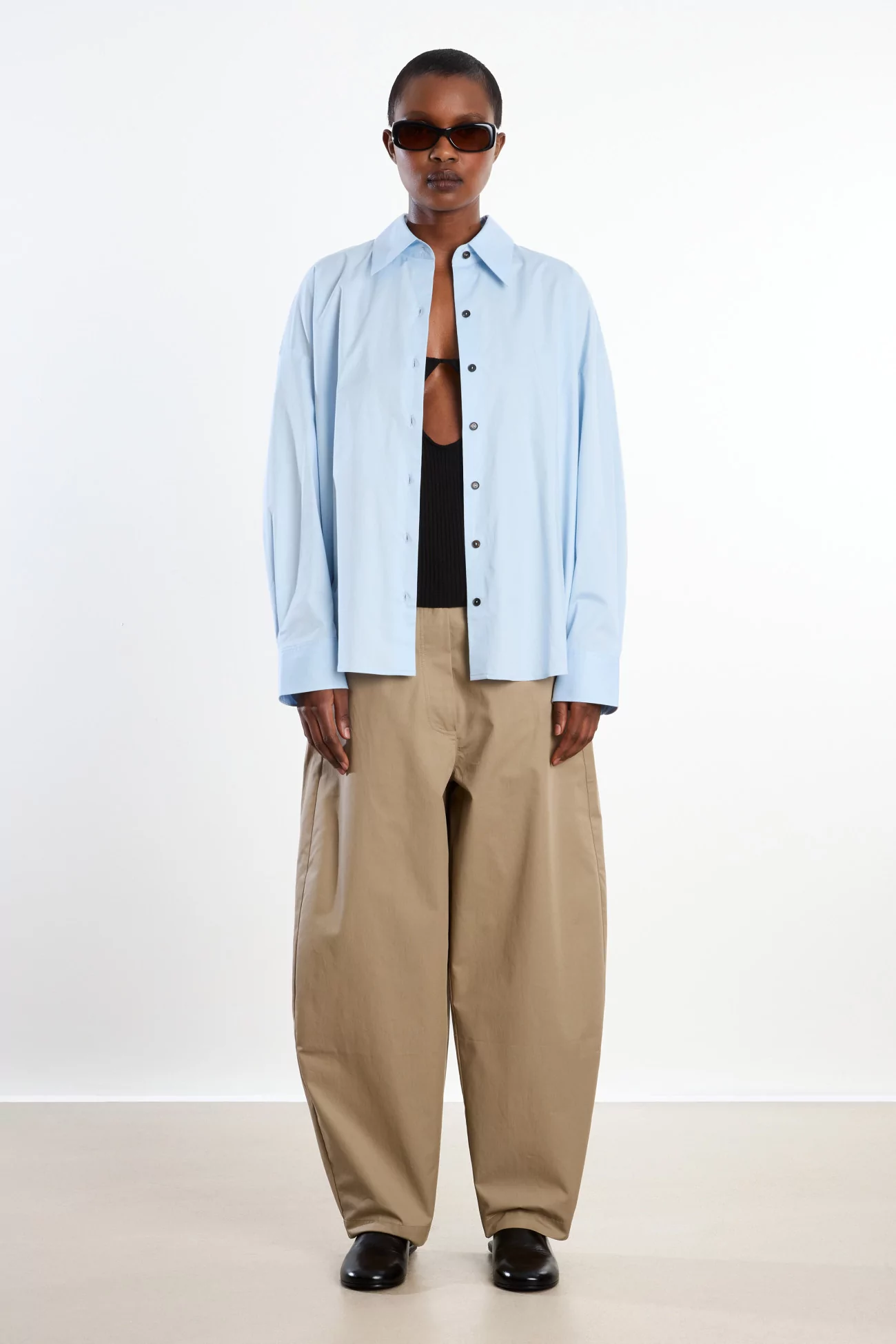 Oversized Cotton Shirt Women Cordera – Light Blue | Centre Commercial