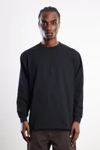 Heavyweight Cotton Long Sleeve T-Shirt Centre Commercial – Black | Centre Commercial