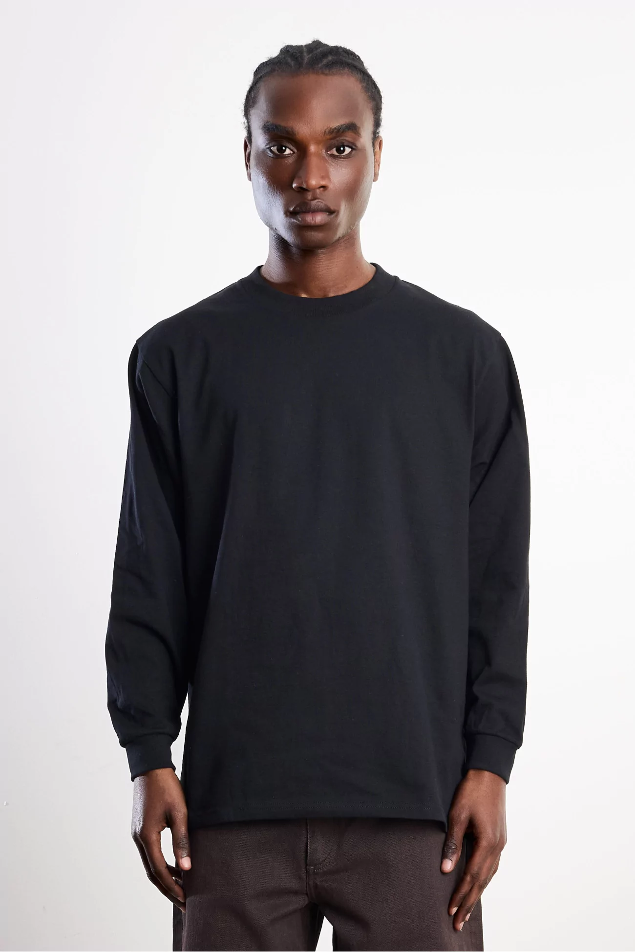 Heavyweight Cotton Long Sleeve T-Shirt Centre Commercial – Black | Centre Commercial