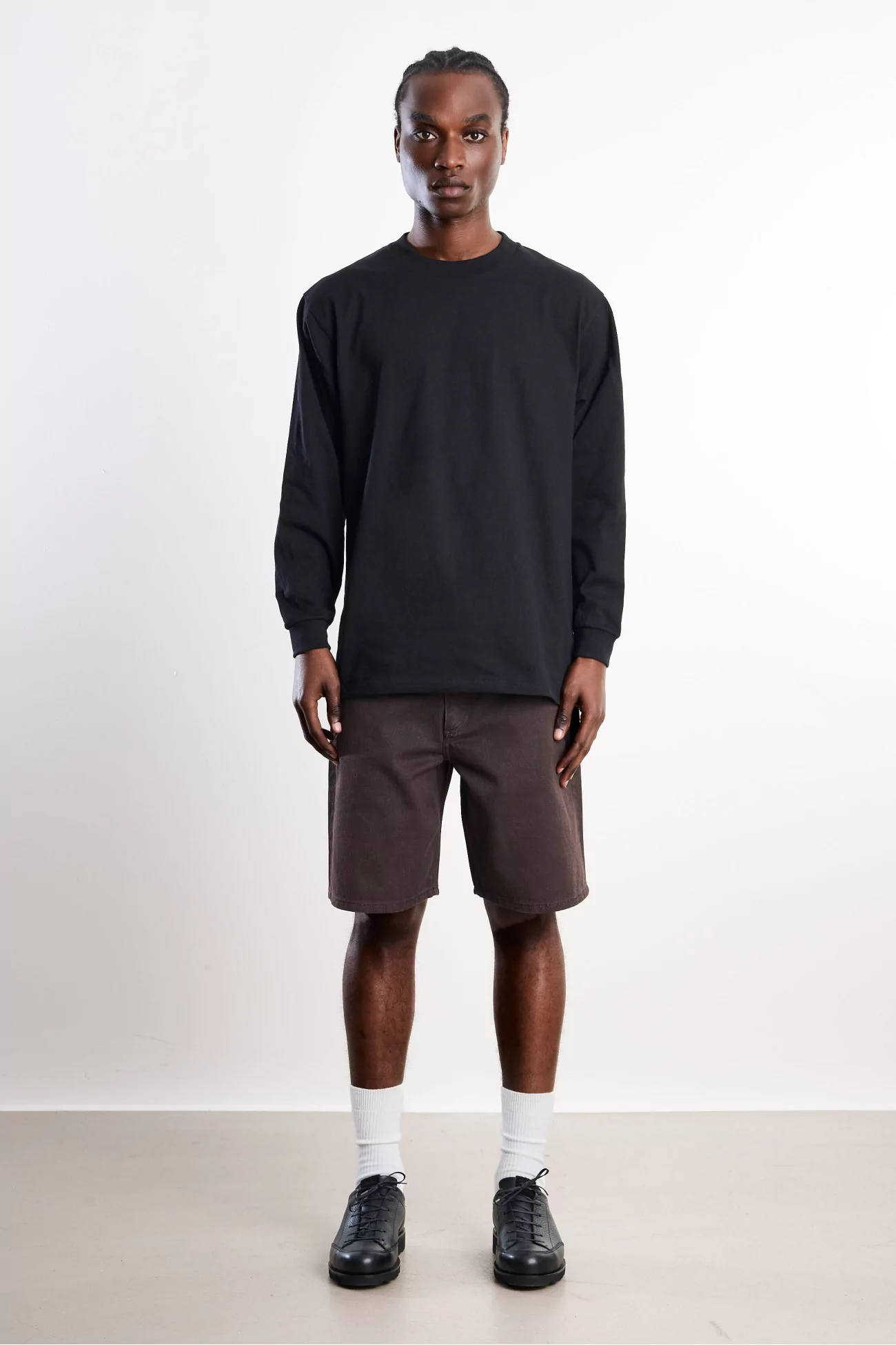 Heavyweight Cotton Long Sleeve T-Shirt Centre Commercial – Black | Centre Commercial