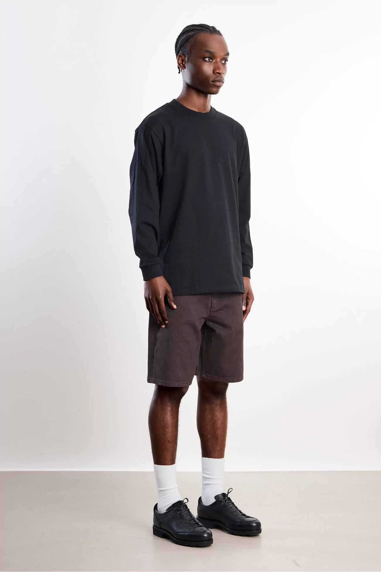 Heavyweight Cotton Long Sleeve T-Shirt Centre Commercial – Black | Centre Commercial