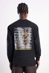 Heavyweight Cotton Long Sleeve T-Shirt Centre Commercial – Black | Centre Commercial