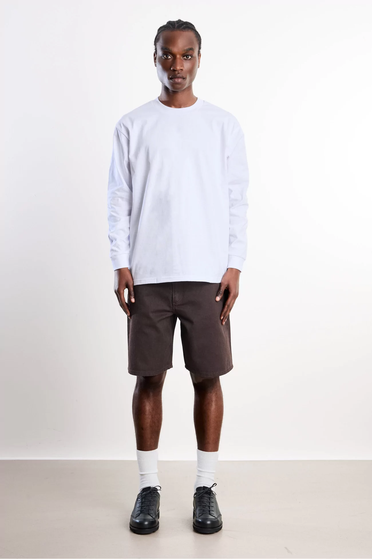 Heavyweight Cotton Long Sleeve T-Shirt Centre Commercial – White | Centre Commercial