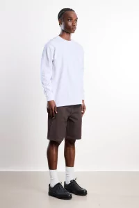 Heavyweight Cotton Long Sleeve T-Shirt Centre Commercial – White | Centre Commercial