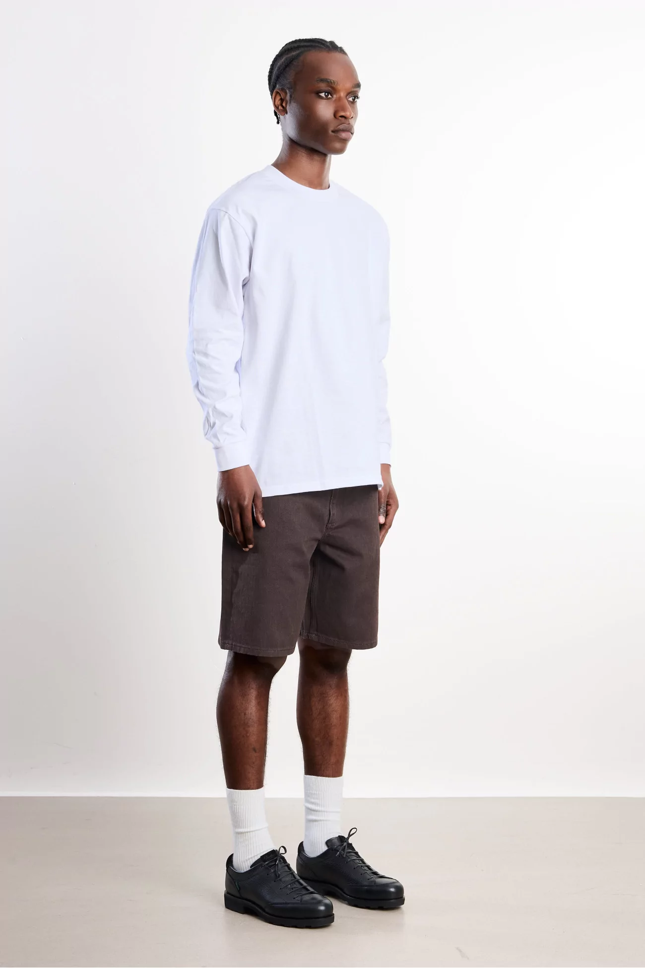 Heavyweight Cotton Long Sleeve T-Shirt Centre Commercial – White | Centre Commercial