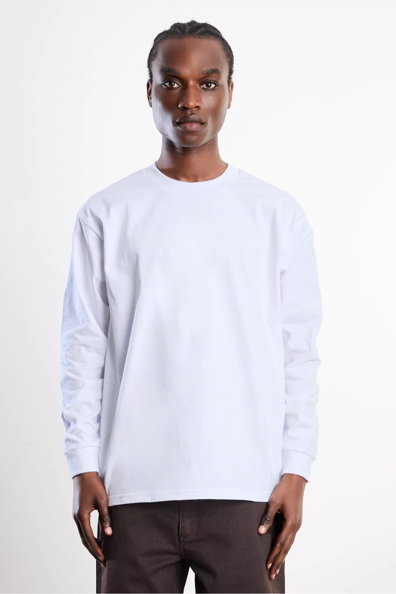 Heavyweight Cotton Long Sleeve T-Shirt Centre Commercial – White | Centre Commercial