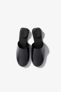 Estructura Calfskin Mule Women Cordera – Black | Centre Commercial
