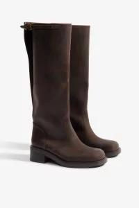 AnnK Transformable Leather Boots – Brown | Centre Commercial