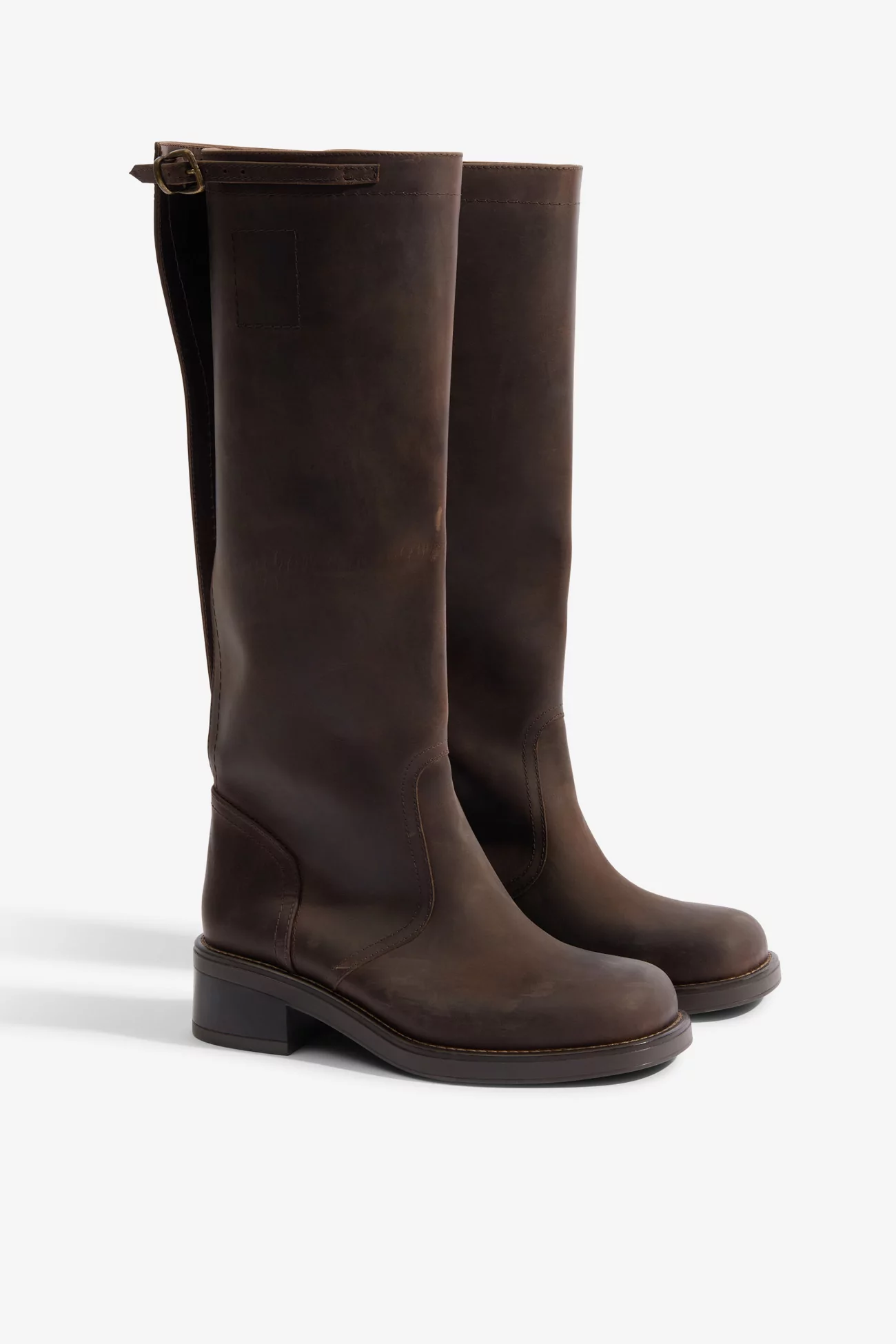 AnnK Transformable Leather Boots – Brown | Centre Commercial