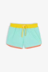 Kids Anti-UV Swim Shorts Baïnes Kiwi Retro – Turquoise | Centre Commercial