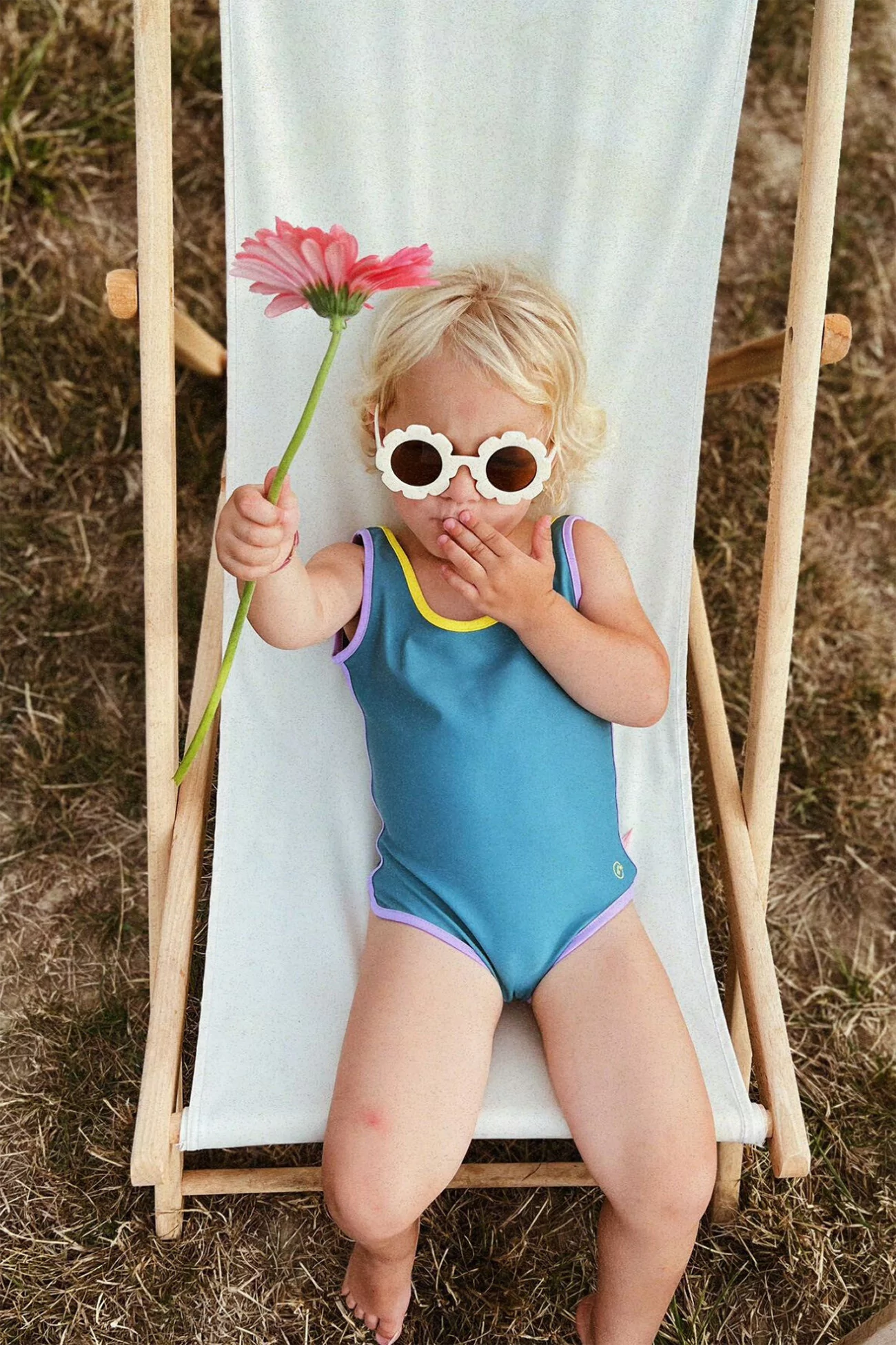 Baines Pam Kids UV One-Piece Swimsuit – Teal | Centre Commercial