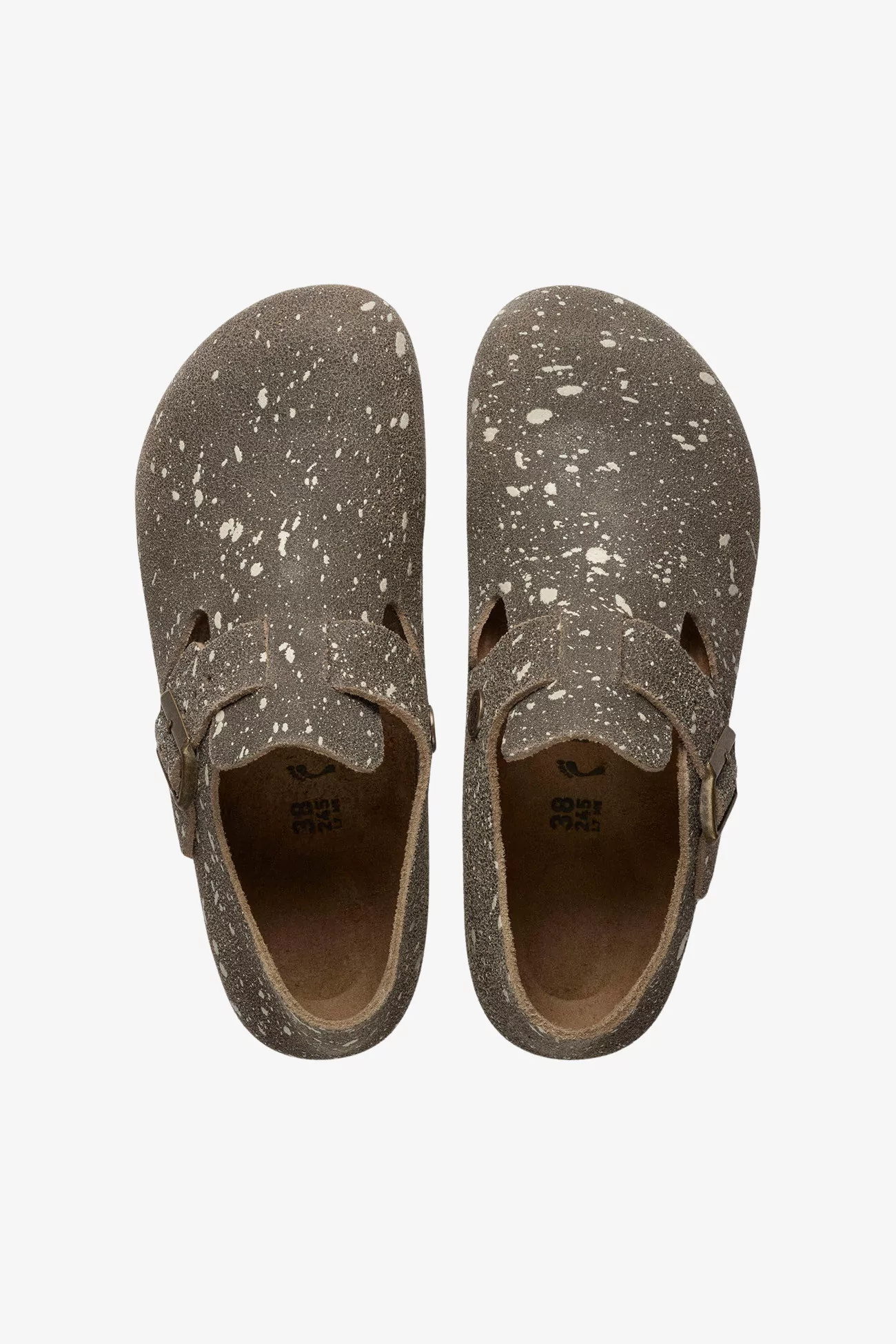 Sandales Cuir Suédé London The Artist Birkenstock x SFTM – Taupe Splash | Centre Commercial