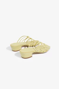 Aeyde Tahla Woven Leather Sandals – Lemon | Centre Commercial