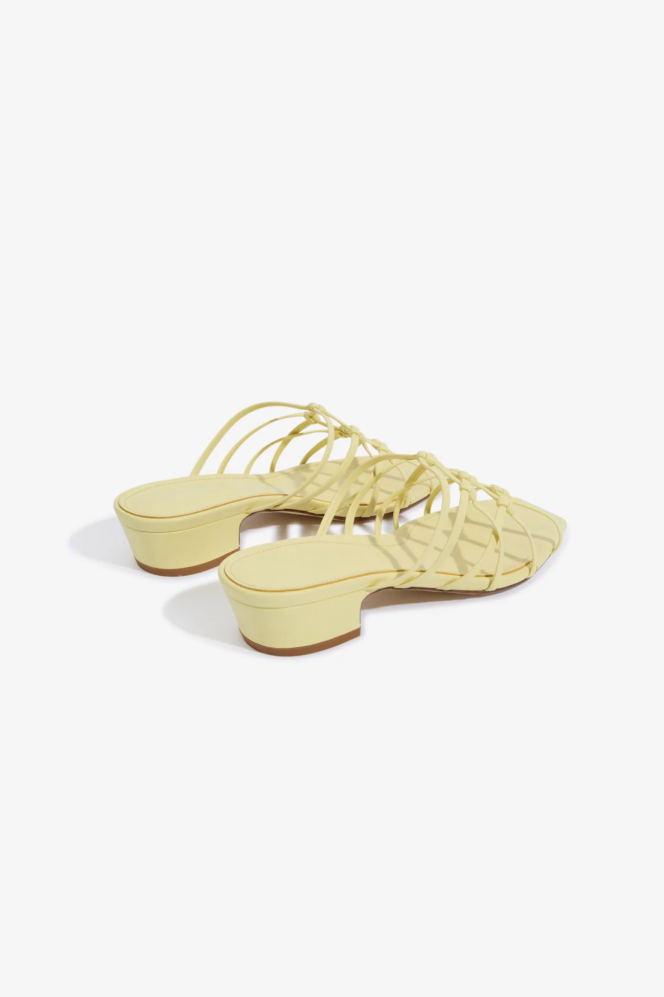 Aeyde Tahla Woven Leather Sandals – Lemon | Centre Commercial