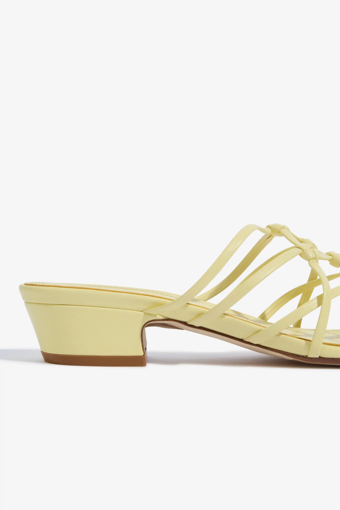 Aeyde Tahla Woven Leather Sandals – Lemon | Centre Commercial