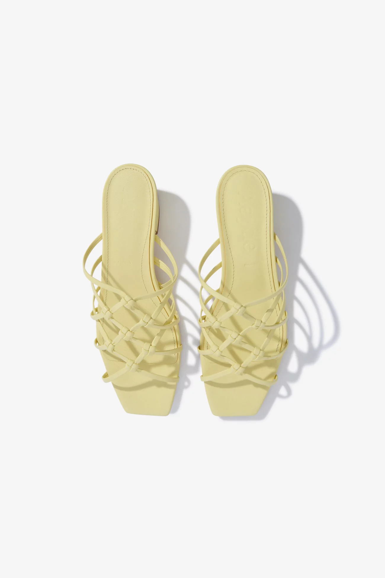 Aeyde Tahla Woven Leather Sandals – Lemon | Centre Commercial
