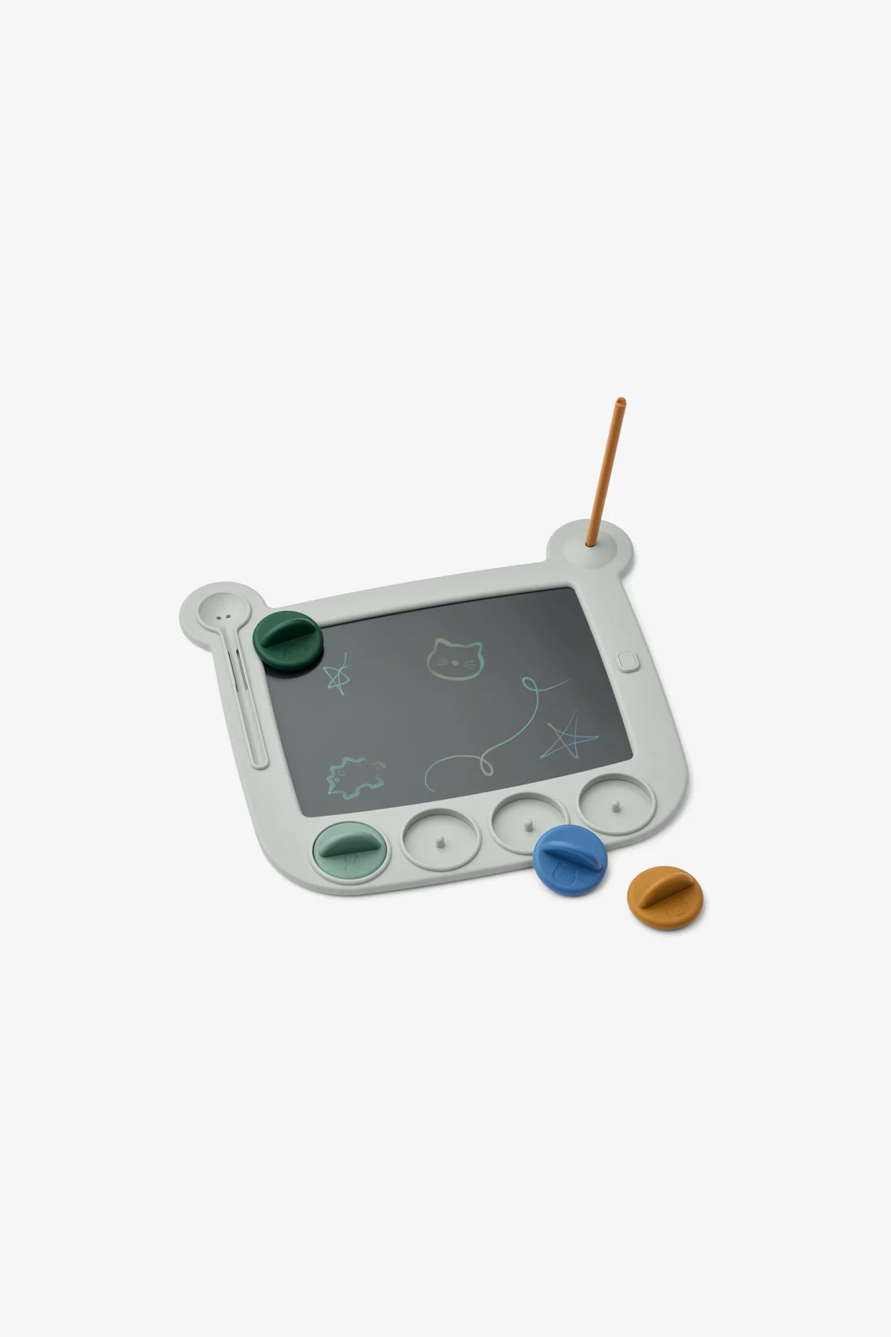 Venzora LCD Drawing Board with Stamps – Dove Blue | Centre Commercial