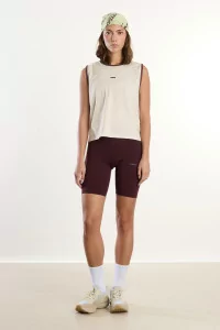 UNNA Light Tank – Recycled Polyester Sports Top – Old White | Centre Commercial