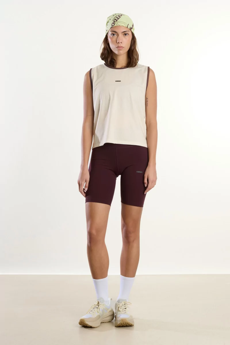 UNNA Light Tank – Recycled Polyester Sports Top – Old White | Centre Commercial
