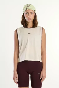 UNNA Light Tank – Recycled Polyester Sports Top – Old White | Centre Commercial