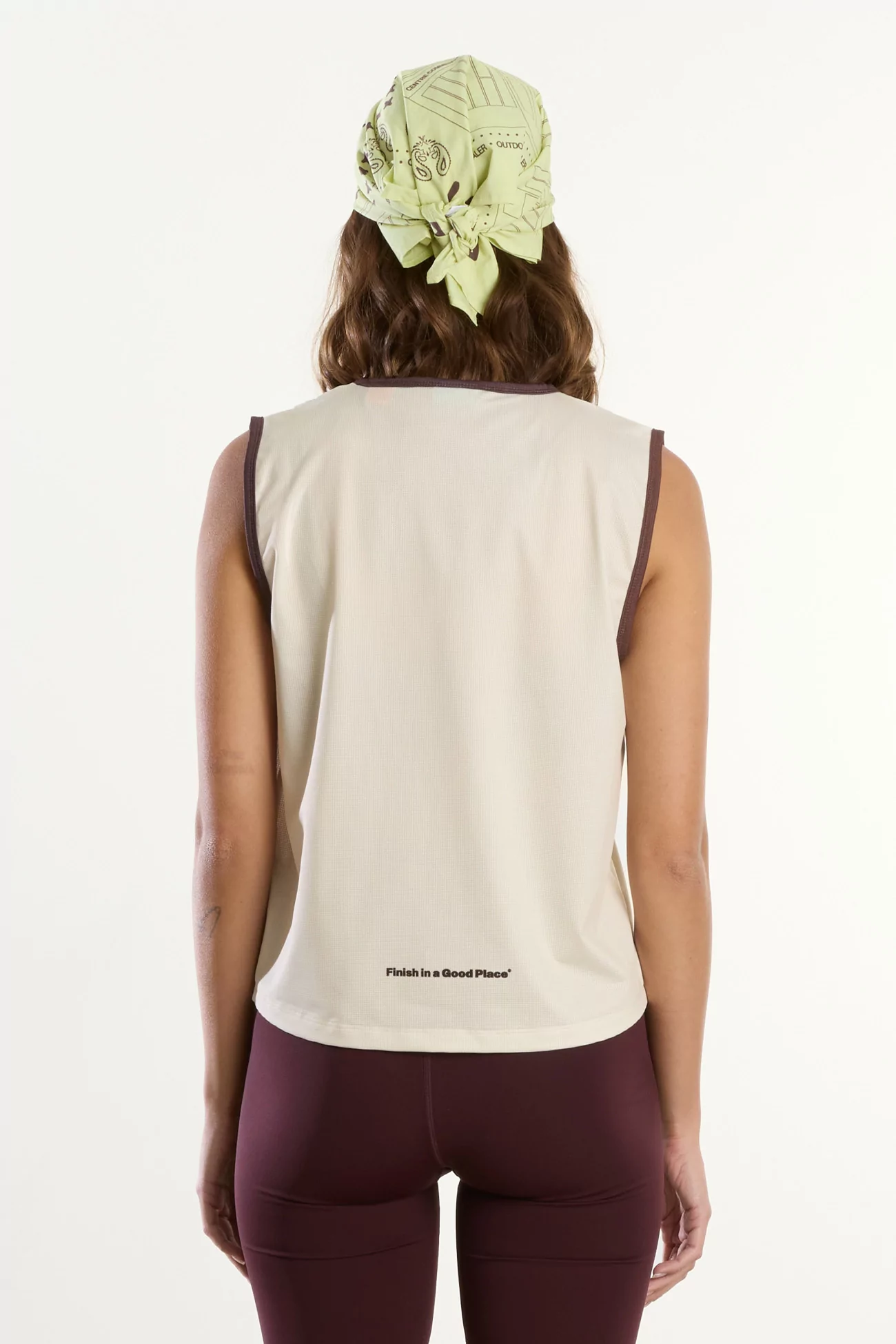 UNNA Light Tank – Recycled Polyester Sports Top – Old White | Centre Commercial
