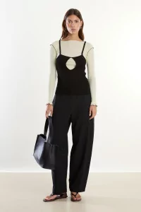 Cordera Tailored Barrel Pants Women – Black | Centre Commercial