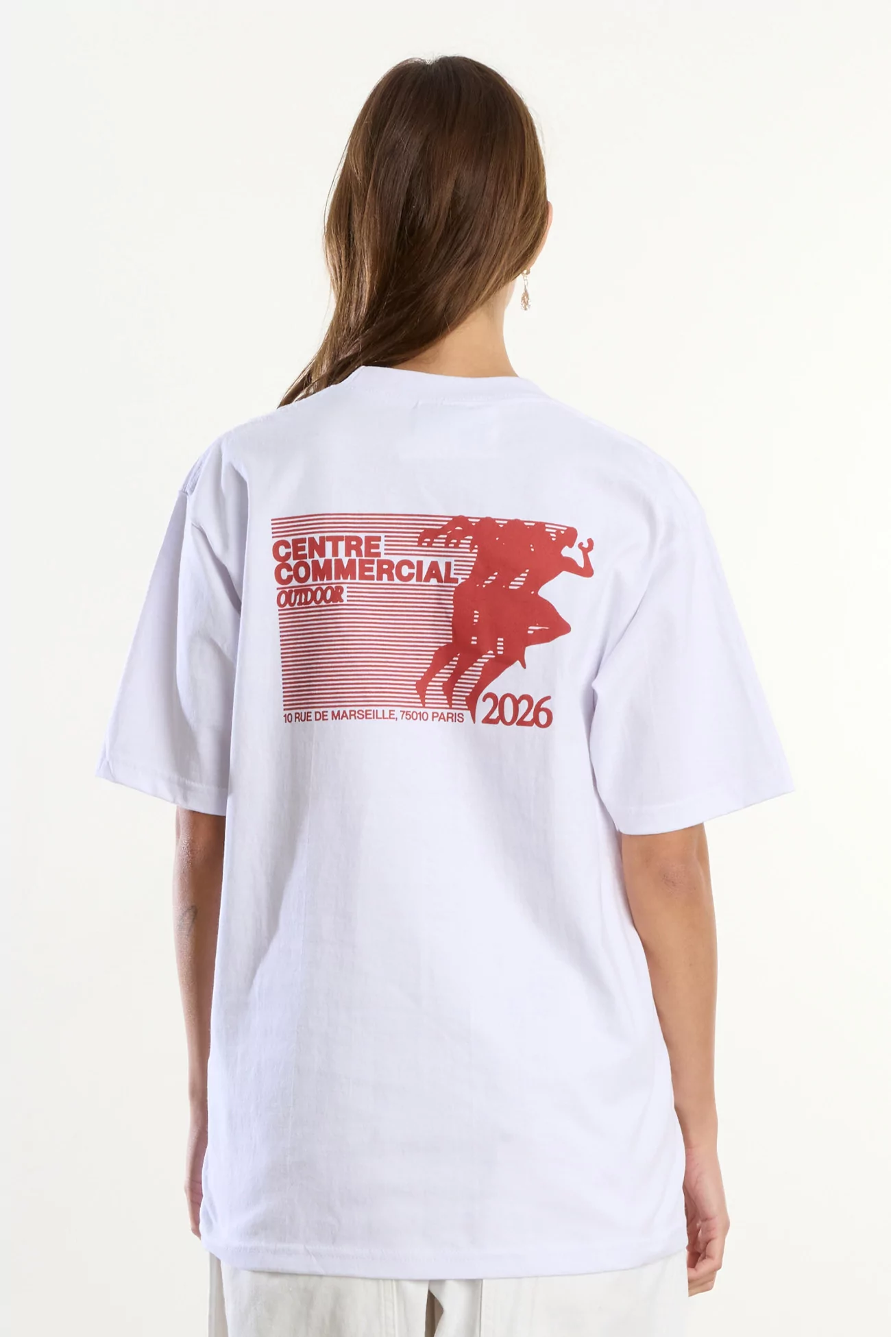 Marathon Runners Heavyweight Cotton T-Shirt Centre Commercial – White | Centre Commercial