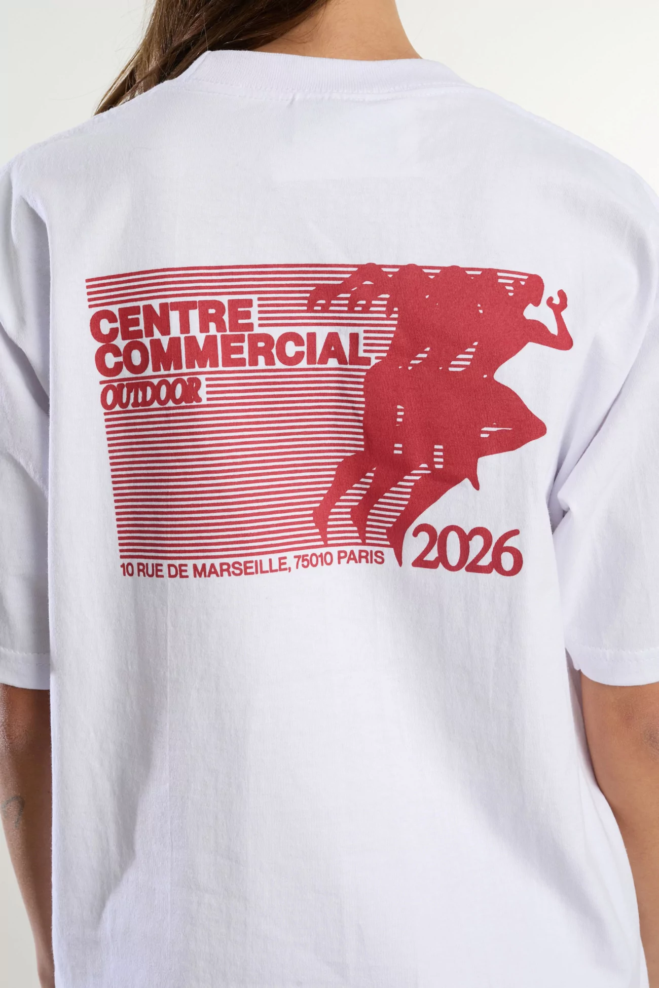 Marathon Runners Heavyweight Cotton T-Shirt Centre Commercial – White | Centre Commercial