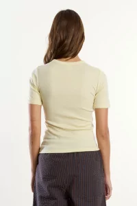 Merino Wool Jersey T-shirt Reuni – Beurre | Centre Commercial