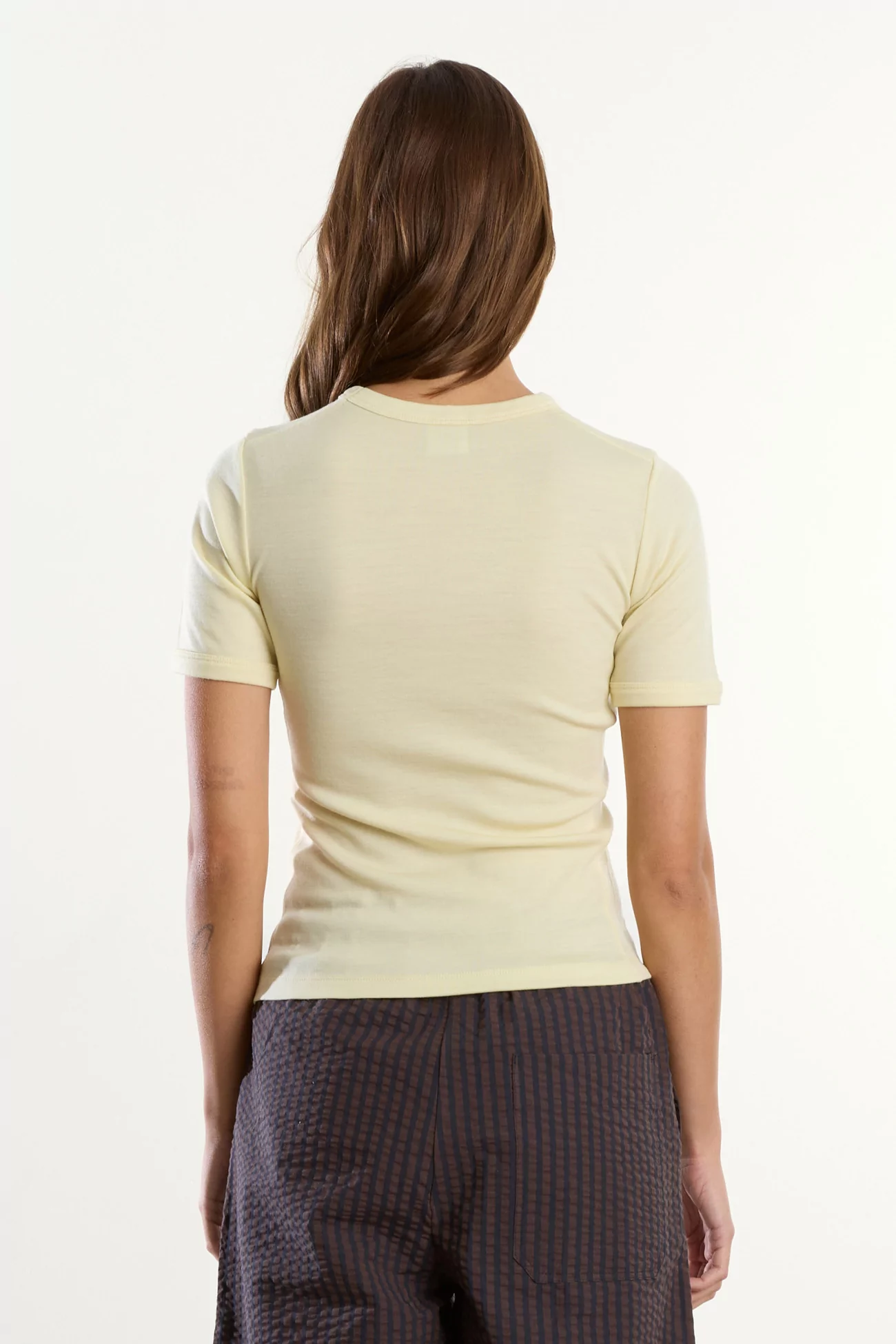 Merino Wool Jersey T-shirt Reuni – Beurre | Centre Commercial