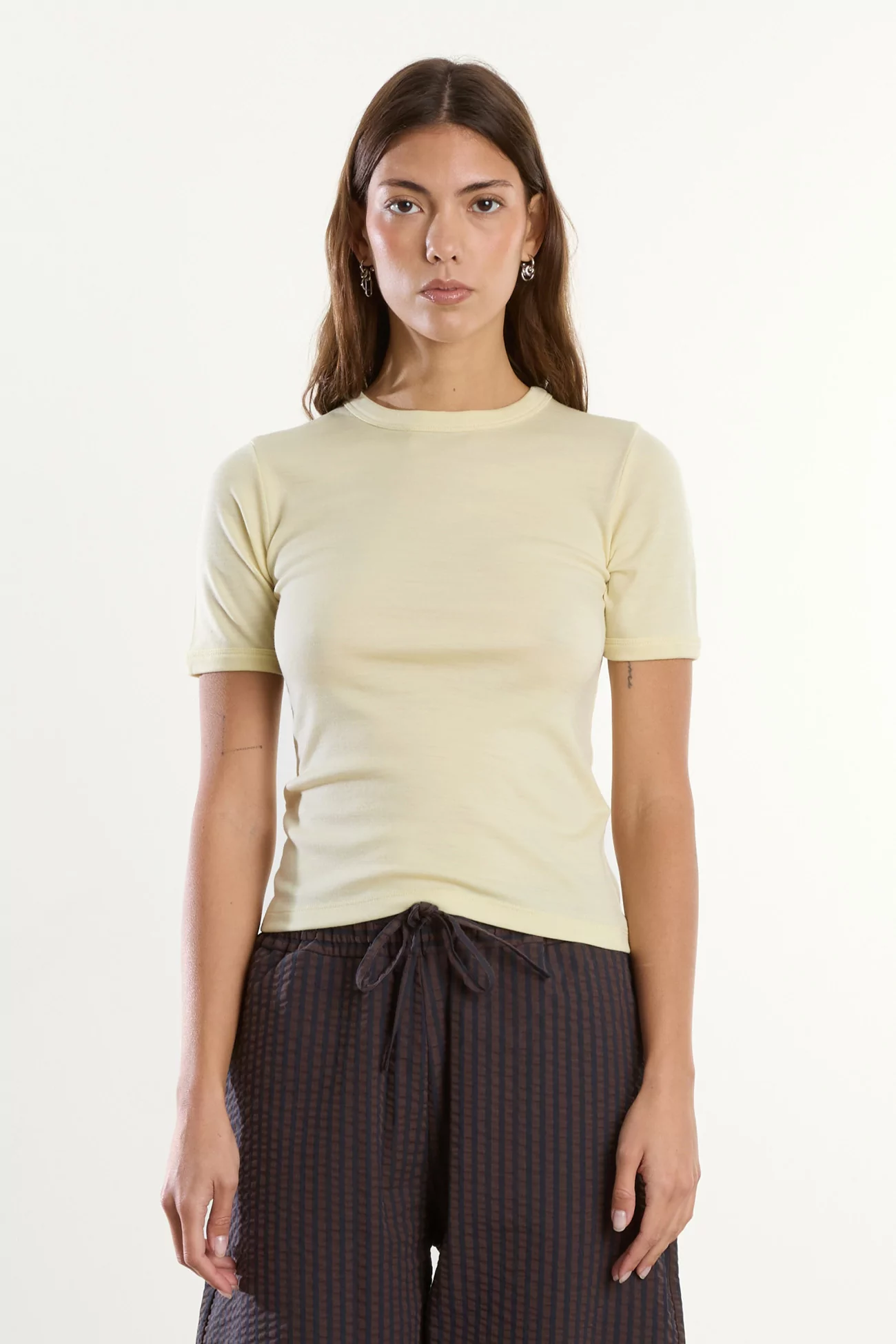 Merino Wool Jersey T-shirt Reuni – Beurre | Centre Commercial