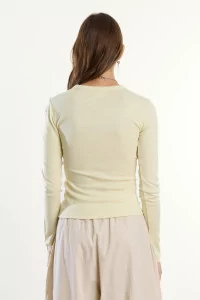 Merino Wool Long Sleeve Jersey T-shirt Reuni – Beurre | Centre Commercial