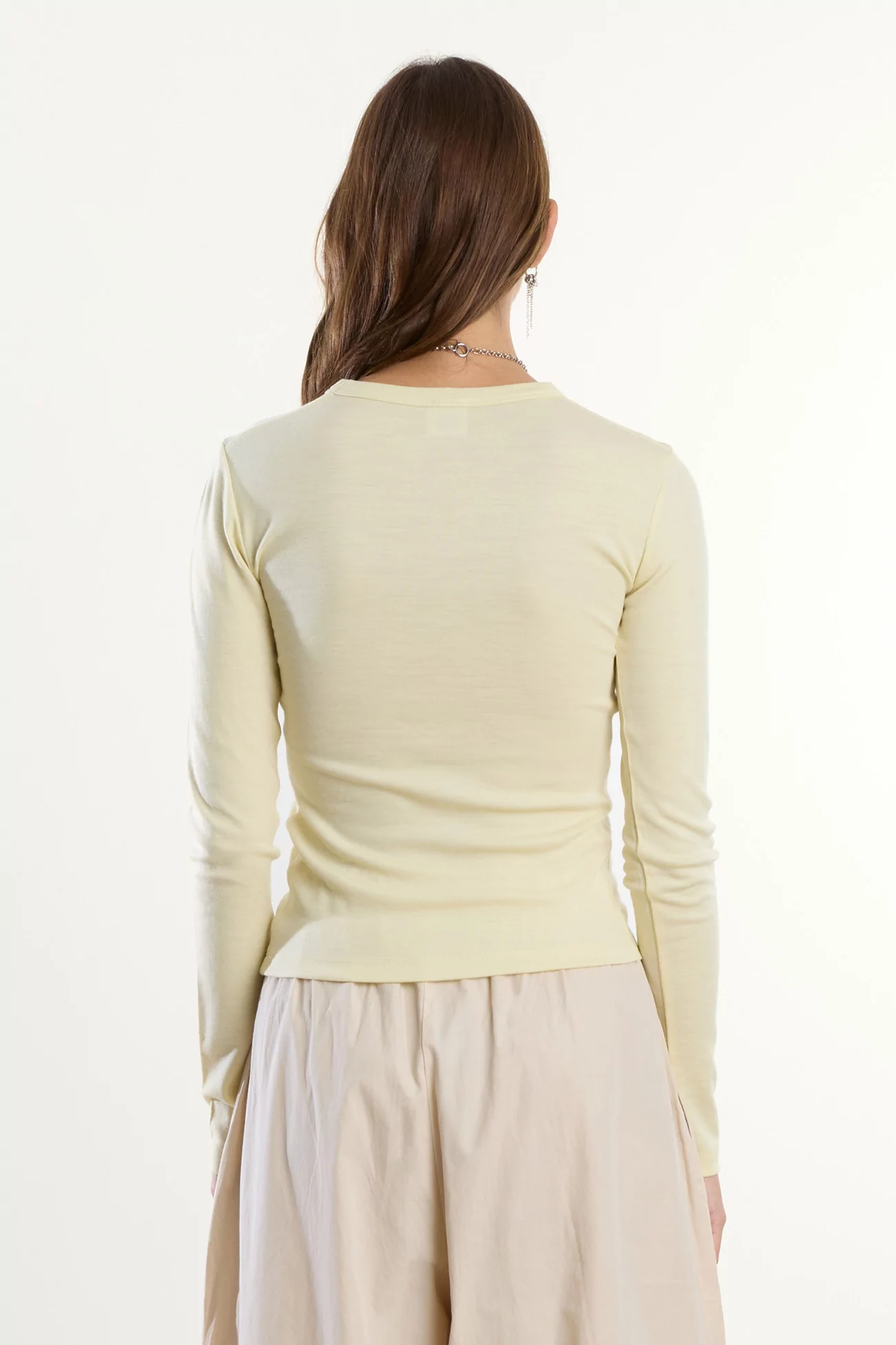 Merino Wool Long Sleeve Jersey T-shirt Reuni – Beurre | Centre Commercial