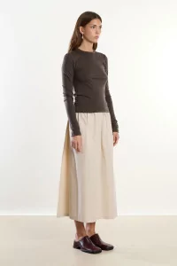 Merino Wool Long Sleeve Jersey T-shirt Reuni – Turkish Coffee | Centre Commercial