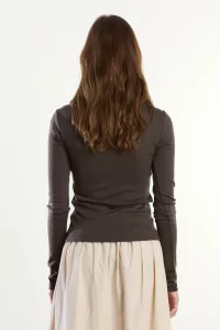 Merino Wool Long Sleeve Jersey T-shirt Reuni – Turkish Coffee | Centre Commercial