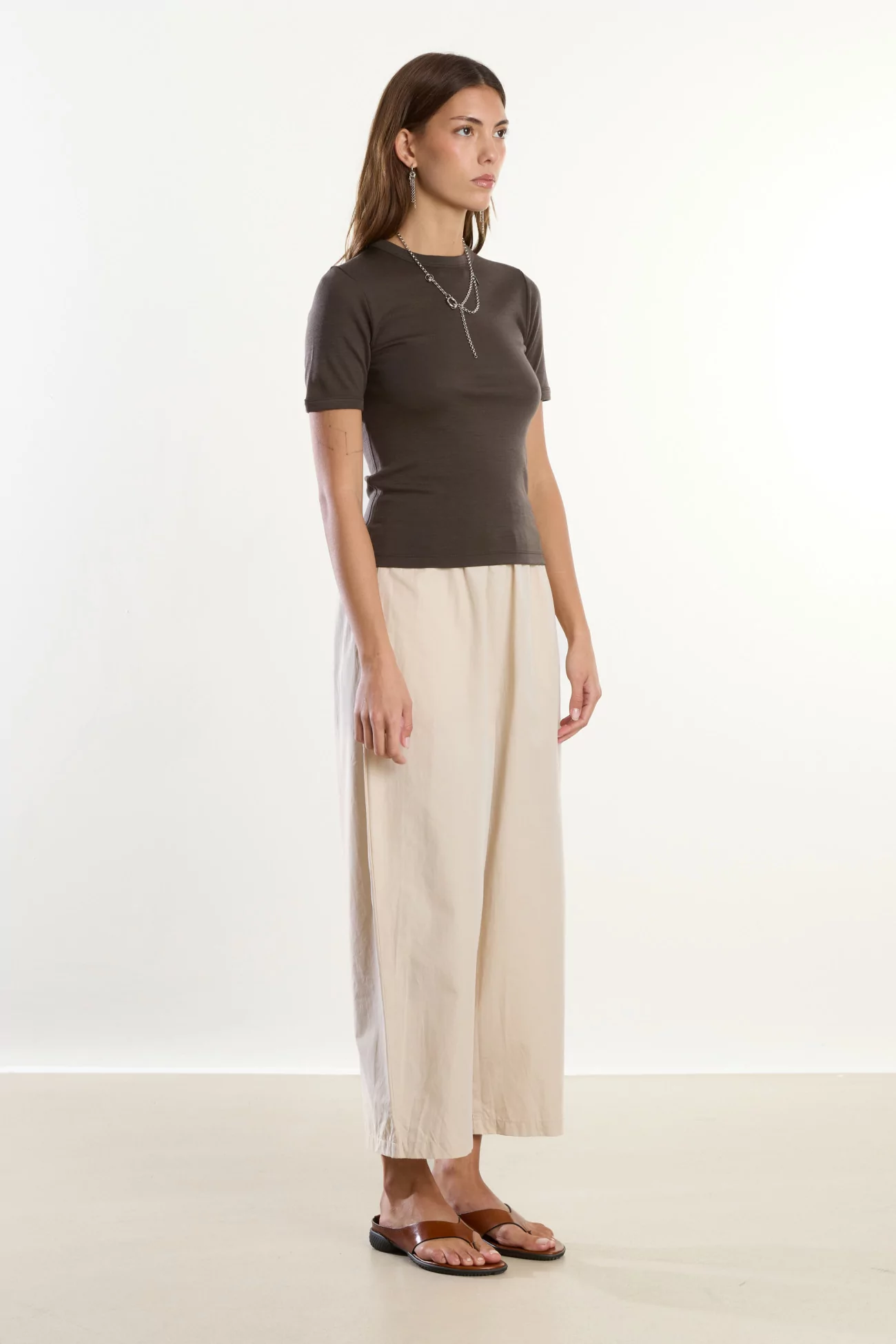 Merino Wool Jersey T-shirt Reuni – Turkish Coffee | Centre Commercial