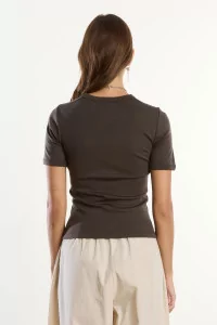 Merino Wool Jersey T-shirt Reuni – Turkish Coffee | Centre Commercial
