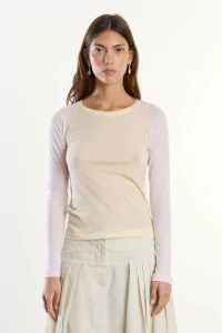 Women's Long Sleeve Switching Color T-Shirt Ernie Palo – Pink | Centre Commercial