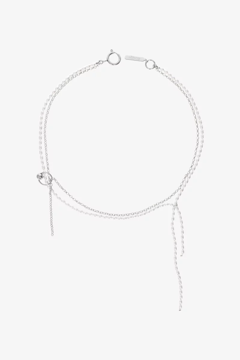 Justine Clenquet Alba Necklace – Palladium | Centre Commercial