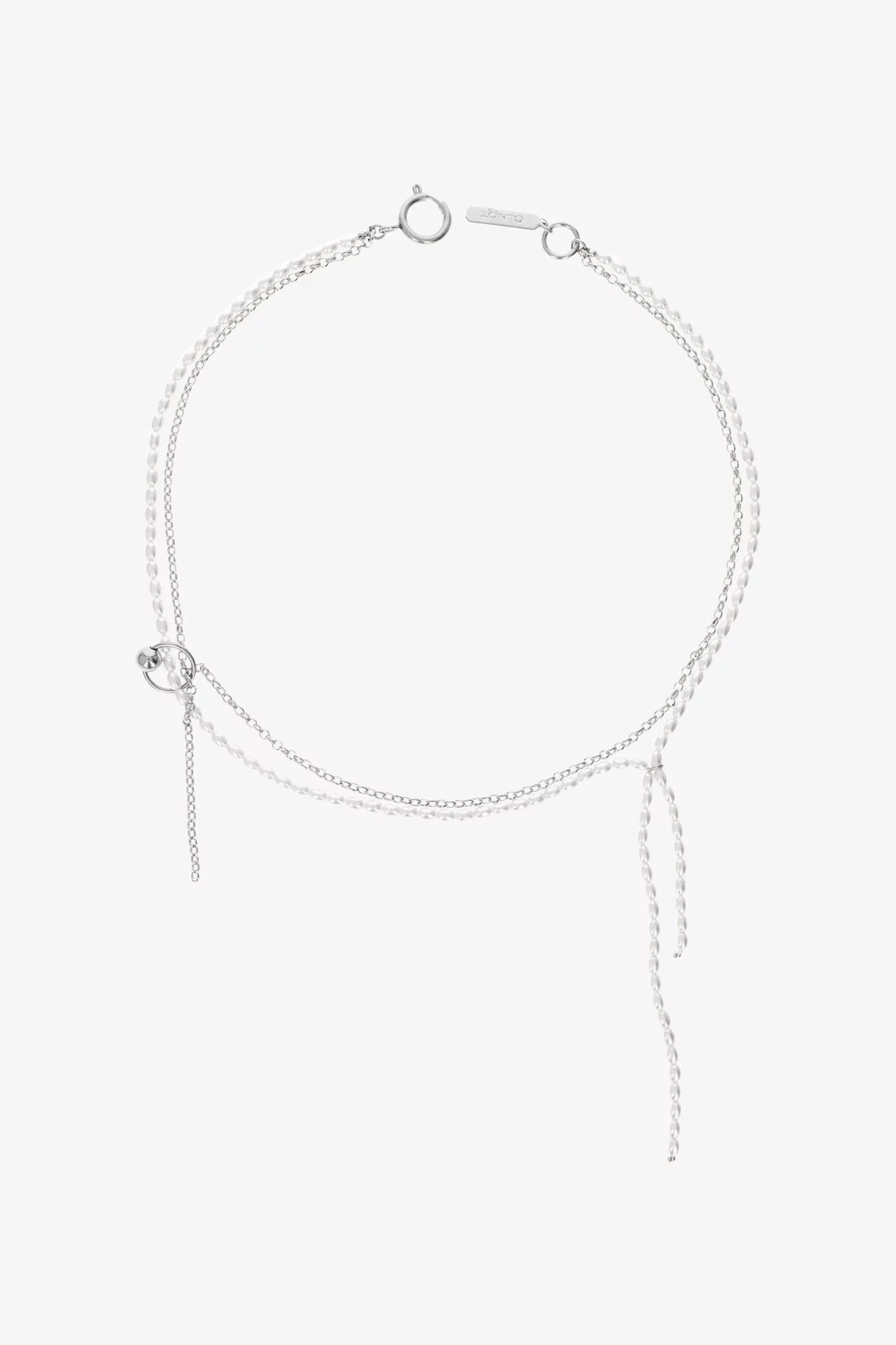 Justine Clenquet Alba Necklace – Palladium | Centre Commercial