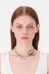 Justine Clenquet Lucia Necklace – Palladium | Centre Commercial